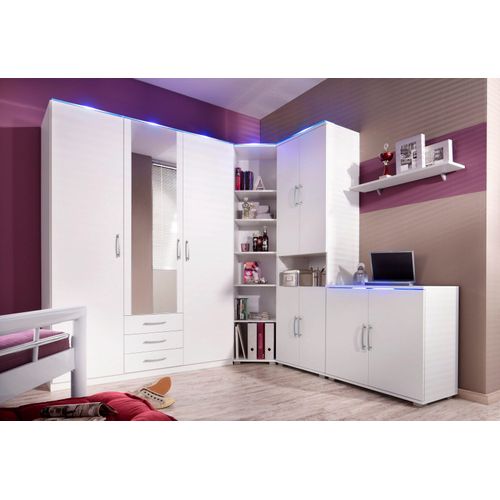 Jugendzimmer-Set PRIESS, weiß, 3-türig, Schlafzimmermöbel-Sets
