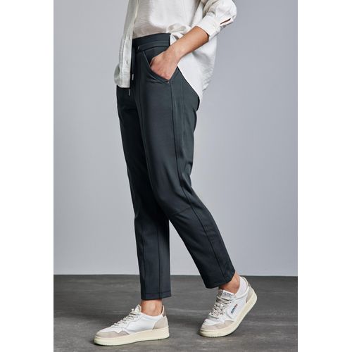 Loose-fit-Jeans STREET ONE, Damen, Gr. 38, Länge 28, grün (cool vintage grün), Jeans, 82% Polyester, 18% Elasthan, unifarben, casual, lang, Jeans, Middle Waist