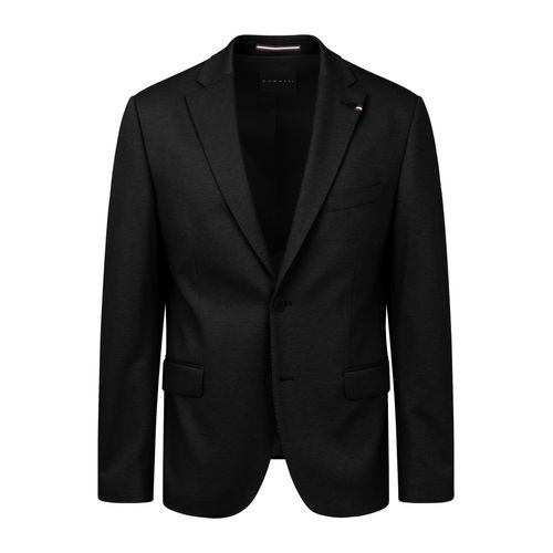 Anzugsakko BUGATTI, Herren, Gr. 48, 290, schwarz, 66% Polyester, 21% Viskose, 10% Polyamid, 3% Elasthan, unifarben, elegant, normal, Langarm Manschette, Sakkos, mit Stretchfunktion