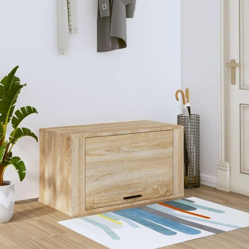 Wand-Schuhschrank 70X35X38 Cm Massivholz Kiefer | Farbe: Sonoma Eiche