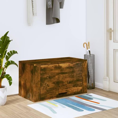 Wand-Schuhschrank 70X35X38 Cm Massivholz Kiefer | Farbe: Räuchereiche