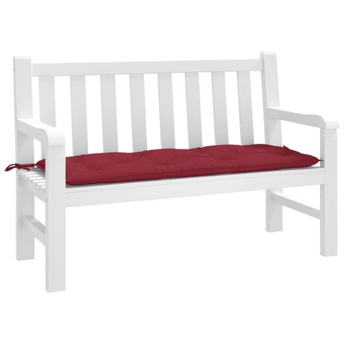 Gartenbank-Auflage Oxford-Gewebe | Farbe: Weinrot | Größe: 120 x 50 x 7 cm
