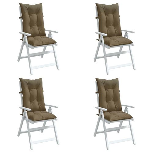 Hochlehner-Auflagen 2 Stk. Melange Blau Stoff | Anzahl im Paket: 4 | Farbe: Melange-Taupe | Größe: 120 x 50 x 7 cm