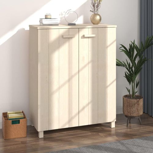 Schuhschrank Hamar 85X40X108 Cm Massivholz Kiefer | Farbe: Honigbraun