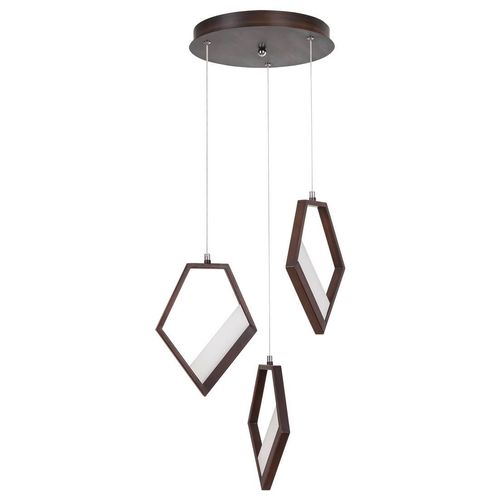 LED Pendelleuchte Silvana Metall metal brown B:37cm H:120cm