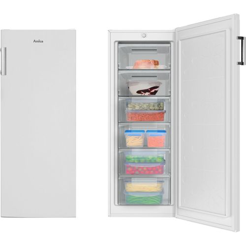 AMICA Gefrierschrank "GS 324 180 W", D (A-G), silber (weiß), B:54cm H:144cm T:55cm, Gefrierschränke