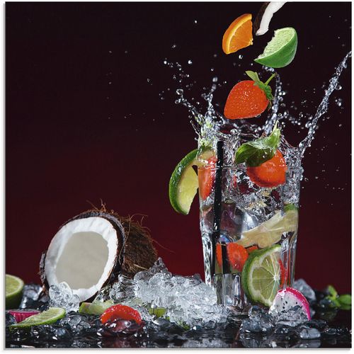 Artland Glasbild »Frischer Fruchtcocktail II«, Getränke, (1 St.), in verschiedenen Grössen