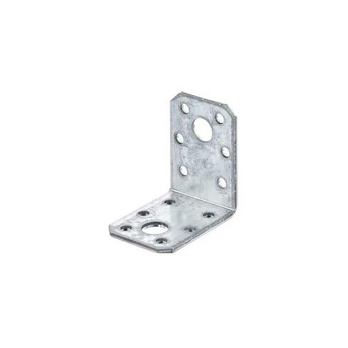 Alberts 6x Winkelverbinder, verzinkt, 50x50x35 mm, Holzverbinder zum Aufschrauben, Großpack 6 Stück