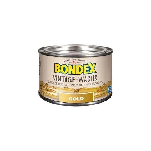 BONDEX Vintage-Wachs 0,25 l, Möbel-Wachs, Shabby Chic, Metallic Gold