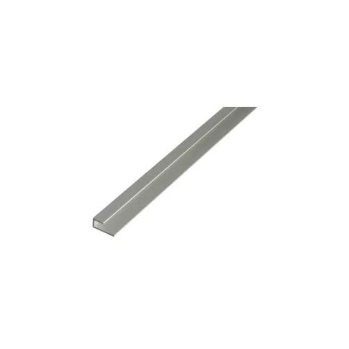 Alberts Abschlussprofil, Aluminium, Silberfarbig eloxiert, klemmbar, Länge 1 m