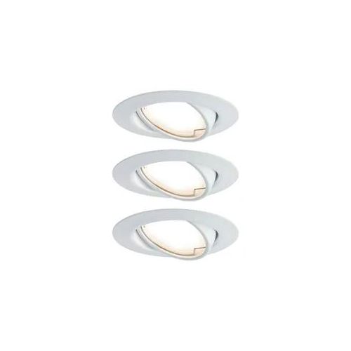 Paulmann Flache Einbauleuchte Base Coin | runder Einbaustrahler | schwenkbar | Warmweiß | LED