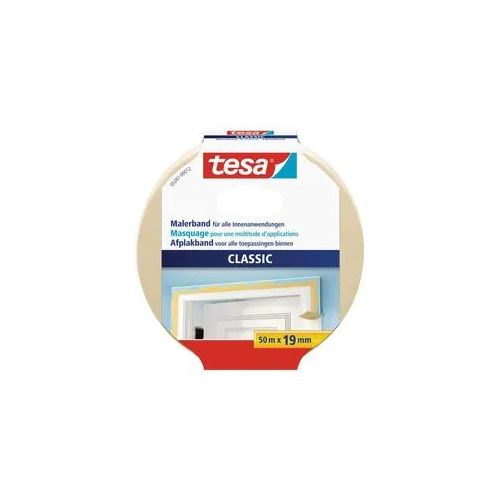 tesa Malerband Classic, 50m, in verschiedenen Größen, tesakrepp, Malerkrepp