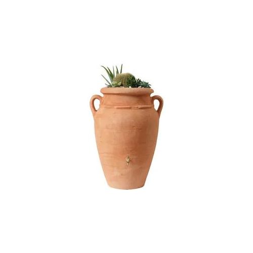 GARANTIA Amphore ANTIK, 250 Liter, terrakotta, Vase, Tank, mit Pflanzschale & Schlauchset