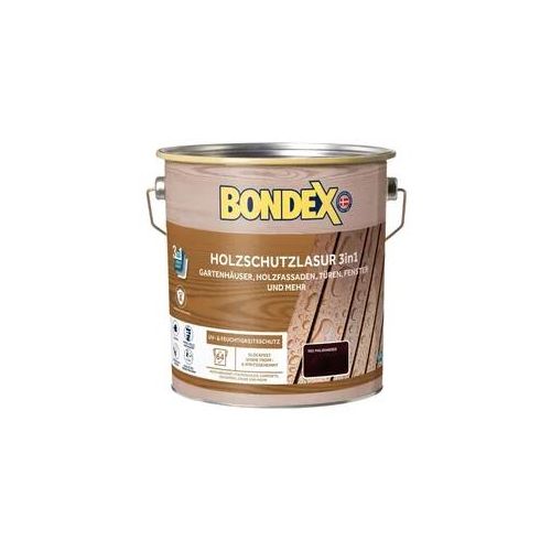 Bondex Holzschutzlasur 3in1 außen, 4L für 64 m2, Seidenmatt, UV-&Feuchtigkeitsschutz, Rio-Palisander