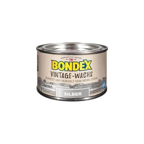 BONDEX Vintage-Wachs 0,25 l, Möbel-Wachs, Shabby Chic, Metallic Silber