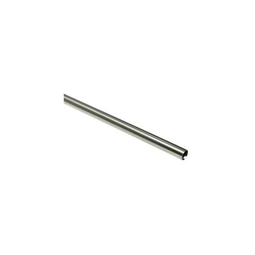 Gardinia Chicago Gardinenstange mit einem Innenlauf, Ø 20 mm, Metall, Länge 120 cm, Edelstahl Optik