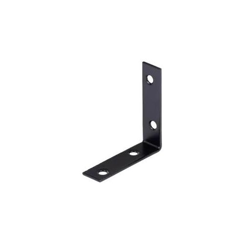 Alberts 100x Stuhlwinkel, verzinkt, schwarz, eloxiert, Möbelverbinder, 60 x 60 x 16 mm