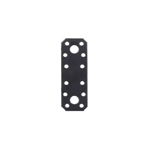 Alberts 50x Flachverbinder, schwarz verzinkt, kunststoffummantelt, Holzverbinder, 96 x 35 x 2,5 mm
