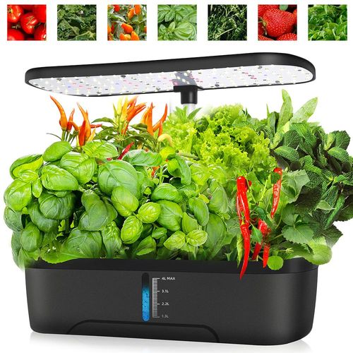 8 Hydroponisches Anzuchtsystem Smart Garden Mit 20W Led Pflanzenlampe & 4L Wassertank Indoor Zuhause Kräutergarten Gewächshaus Auto Timer Keimungs Kit