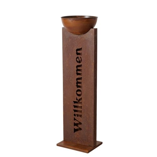 Boltze Dekosäule Lucinda Willkommen, 38 x 30 x 134 cm