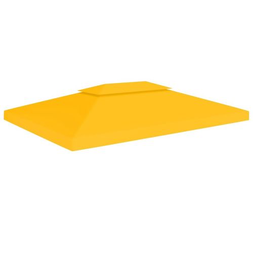 Pavillon-Dachplane Mit Kaminabzug 310 G/M² | Farbe: Gelb | Größe: 3 x 4 m