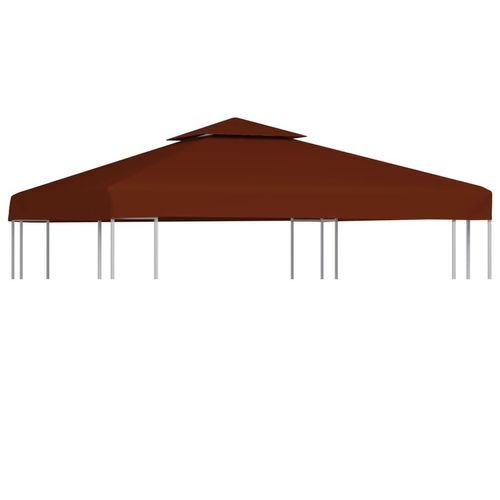 Pavillon-Dachplane Mit Kaminabzug 310 G/M² | Farbe: Terrakotta | Größe: 3 x 3 m