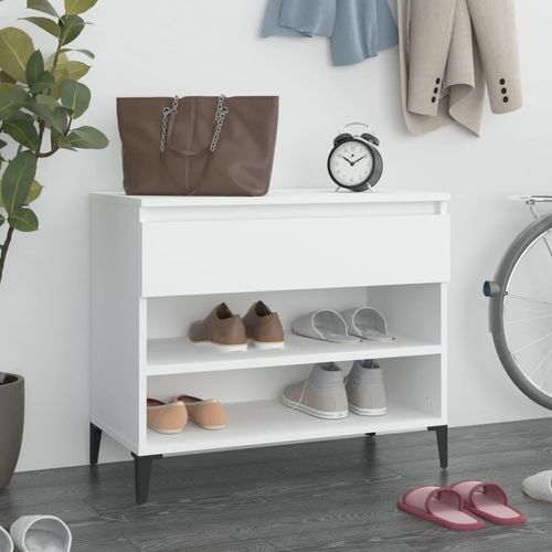 Schuhregal 70X36X60 Cm Holzwerkstoff | Farbe: Weiß