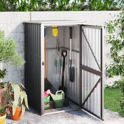 Gerätehaus Verzinkter Stahl | Farbe: Anthrazit | Größe: 88 x 89 x 161 cm