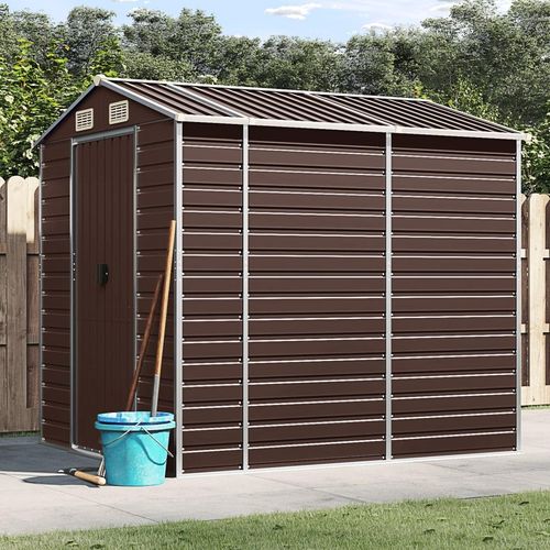 Gerätehaus Verzinkter Stahl | Farbe: Braun | Größe: 191 x 215 x 198 cm
