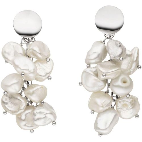 Paar Ohrstecker FIRETTI "Schmuck Geschenk Silber 925 Ohrringe", bunt (silberfarben, weiß), Ohrringe, Damen, 4mm, Perlen Silber 925 (Sterlingsilber), Perlen, Silber 925 (Sterlingsilber), Made in Germany - mit Süßwasserzuchtperle