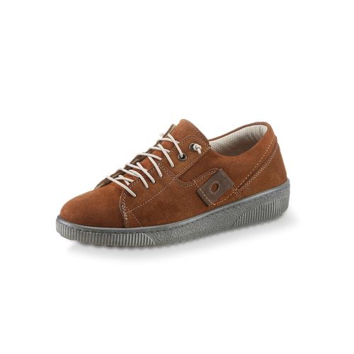 Slipper CASUAL LOOKS, Damen, Gr. 39, braun (cognac), Nubukleder, Nubukleder, sportlich, Schuhe