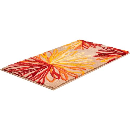 Badematte GRUND Gr. 1, orange (orange, beige), rechteckig (50cm x 60cm),, Badematten