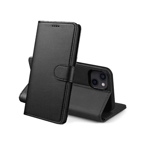 Hülle iPhone 15 - Leder - Schwarz