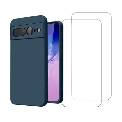 Hülle Google Pixel 7 Pro und 2 schutzfolien - Silikon - Blau
