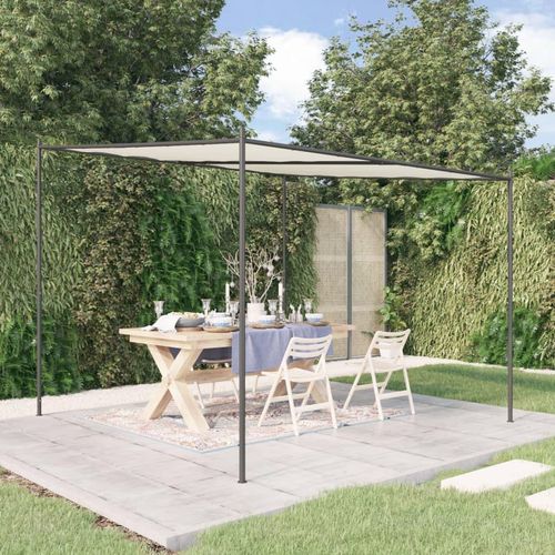Pavillon Weiß 3X3 M 180 G/M² Stoff Und Stahl