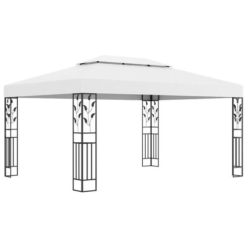 Pavillon Mit Doppeldach 3X4 M 180 G/M² | Farbe: Weiß