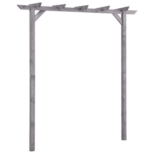 Garten-Pergola Grau Imprägniertes Kiefernholz | Größe: 200 x 40 x 205 cm