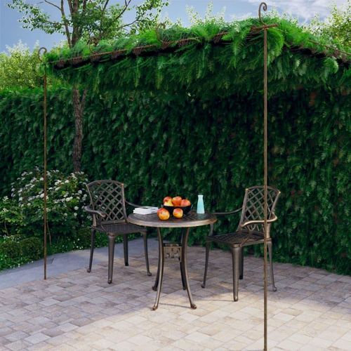 Garten-Pergola Antik-Braun 3X3X2,5 M Eisen | Größe: 4 x 3x 2.5 m