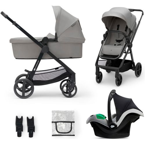 Kombi-Kinderwagen KINDERKRAFT "NEWLY 3IN1 MINK PRO", Baby, moonlight grau, Kinderwagen