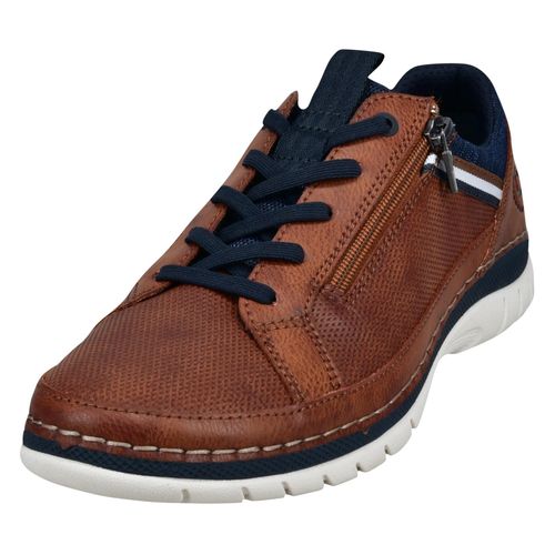 Slip-On Sneaker BUGATTI, Herren, Gr. 40, braun (cognac used), Lederimitat, Textil, sportlich, Schuhe, Freizeitschuh, Halbschuh, Slipper mit Kontrast-Rahmennaht