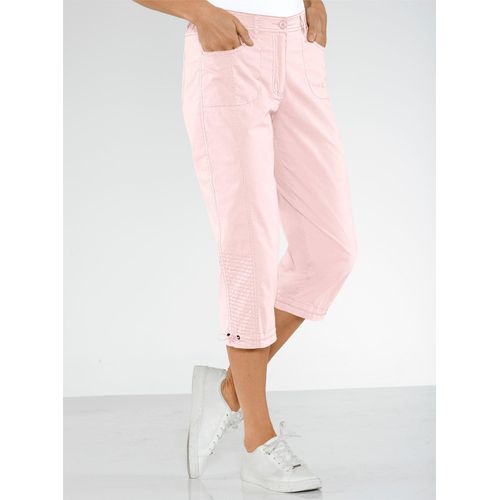 Caprihose CASUAL LOOKS, Damen, Gr. 50, Normalgrößen, rosa (rosé), 98% Baumwolle, 2% Elasthan, unifarben, 3/4-Länge, Hosen