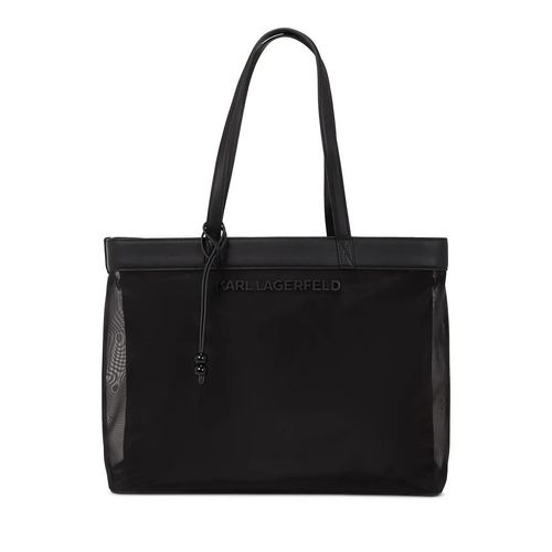 Karl Lagerfeld Shopper - MESH-STRAND-TOTE-BAG MIT KARL-LOGO - Gr. unisize - in Schwarz - für Damen Image