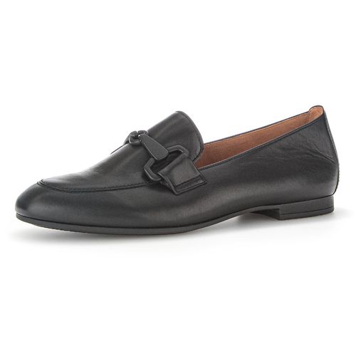 Slipper GABOR, Damen, Gr. 35, schwarz, Nappaleder, klassisch, Schuhe, Loafer, Halbschuh mit Lederinnensohle