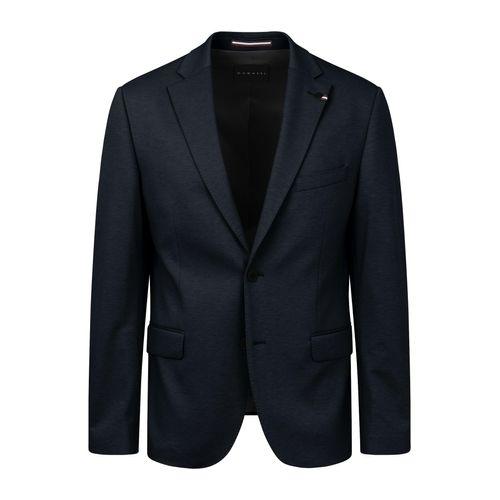 Anzugsakko BUGATTI, Herren, Gr. 54, 390, marine, 66% Polyester, 21% Viskose, 10% Polyamid, 3% Elasthan, unifarben, elegant, normal, Langarm Manschette, Sakkos, mit Stretchfunktion