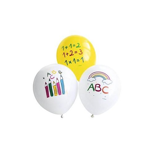 amscan® Luftballons Schulstart ABC bunt, 6 St.