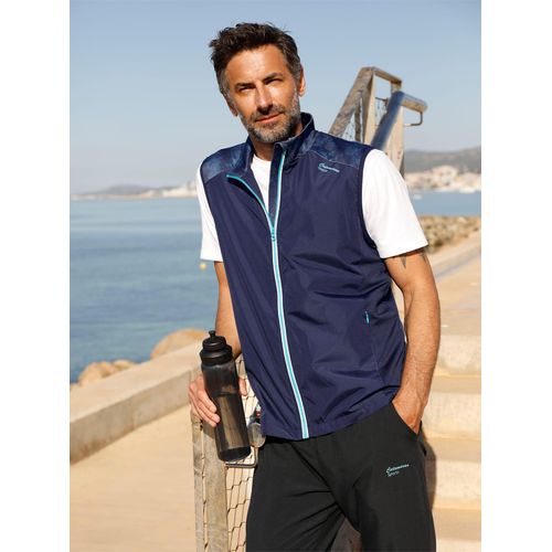 Funktionsjacke CATAMARAN, Herren, Gr. 58, bunt (marine, türkis), 100% Polyester, Einsatz:90% Polyester, 10% Elasthan, unifarben, Jacken