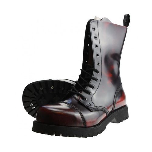 Boots & Braces - 10 Loch Stiefel Rangers Burgundy Rub-Off Rot Größe 44 (UK10)