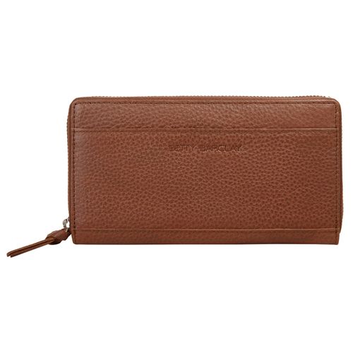 Geldbörse BETTY BARCLAY, braun (cognac), Leder, Strukturmuster, klassisch, Kleinlederwaren, echt Leder