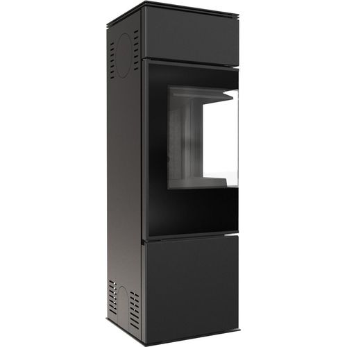 Kaminofen aus Stahl KRATKI REN/S links Ø 150 7 kW schwarz Verkleidung
