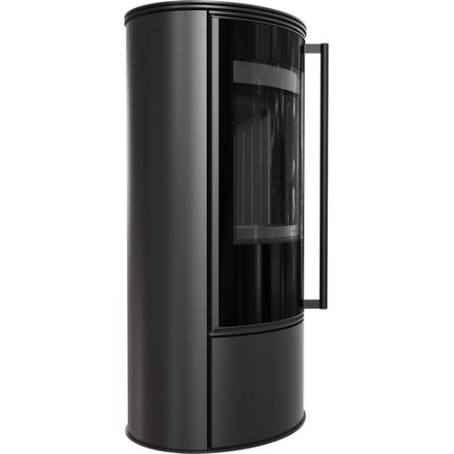 Kaminofen aus Stahl KRATKI ERIK Ø 150 5,5 kW schwarz Verkleidung